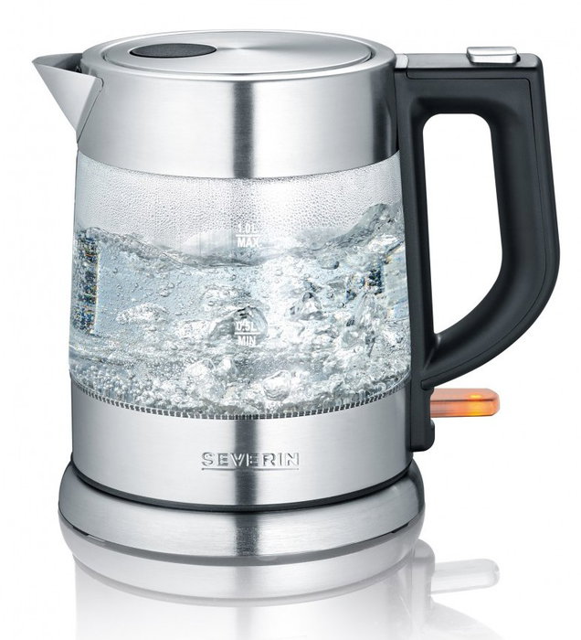 Severin WK 3468 Hervidor de Agua de Vidrio y Acero Inoxidable 1L Severin WK 3468 Hervidor de Agua de Vidrio y Acero Inoxidable 1L