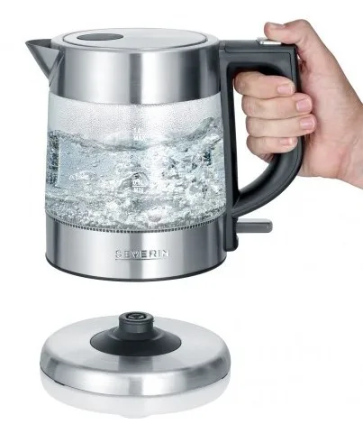 Severin WK 3468 Hervidor de Agua de Vidrio y Acero Inoxidable 1L Severin WK 3468 Hervidor de Agua de Vidrio y Acero Inoxidable 1L