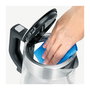 Severin WK 3468 Hervidor de Agua de Vidrio 1 Litro 2200W Negro/Acero Inoxidable/Transparente con Indicador de Nivel, Protección Contra Sobrecalentamiento y Base Giratoria 360 Grados