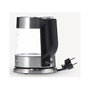 Severin WK 3468 Hervidor de Agua de Vidrio 1 Litro 2200W Negro/Acero Inoxidable/Transparente con Indicador de Nivel, Protección Contra Sobrecalentamiento y Base Giratoria 360 Grados