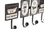 DKD Home Decor Perchero Tradicional Negro Blanco Metal 6 x 18 x 38 cm (4 Unidades)