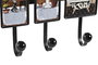 DKD Home Decor Perchero Tradicional Negro Blanco Metal 6 x 18 x 38 cm (4 Unidades)