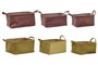 DKD Home Decor Set de 3 Cestas de Poliester 38x29x20 cm