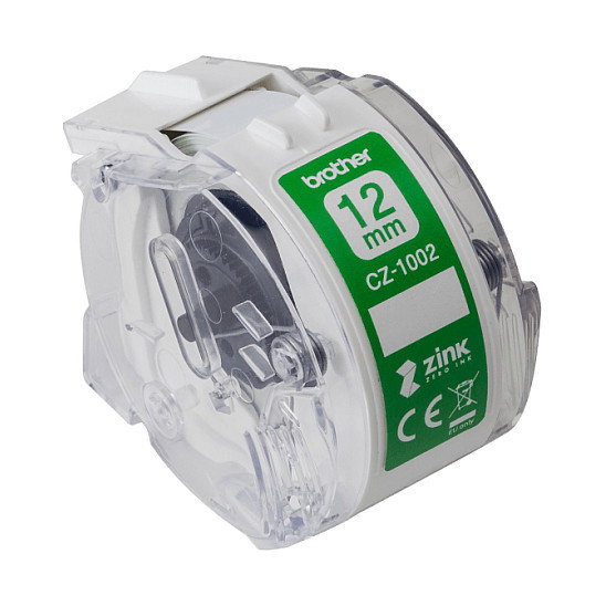 Brother CZ-1002 Cinta para Etiquetadora 12 mm x 5 m Blanco sobre Verde Brother CZ-1002 Cinta para Etiquetadora 12 mm x 5 m Blanco sobre Verde
