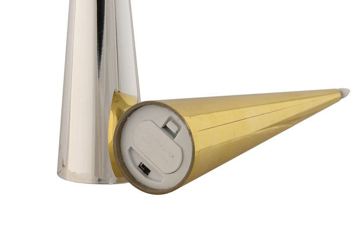 DKD Home Decor Vela Led Navidad Moderna Dorado Plateado 5.5 x 28.5 x 5.5 cm (6 Unidades) DKD Home Decor Vela Led Navidad Moderna Dorado Plateado 5.5 x 28.5 x 5.5 cm (6 Unidades)