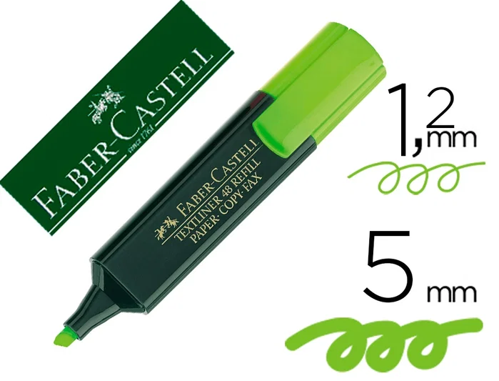 Faber Castell Textliner 48 Marcador Fluorescente Verde (Set de 10)