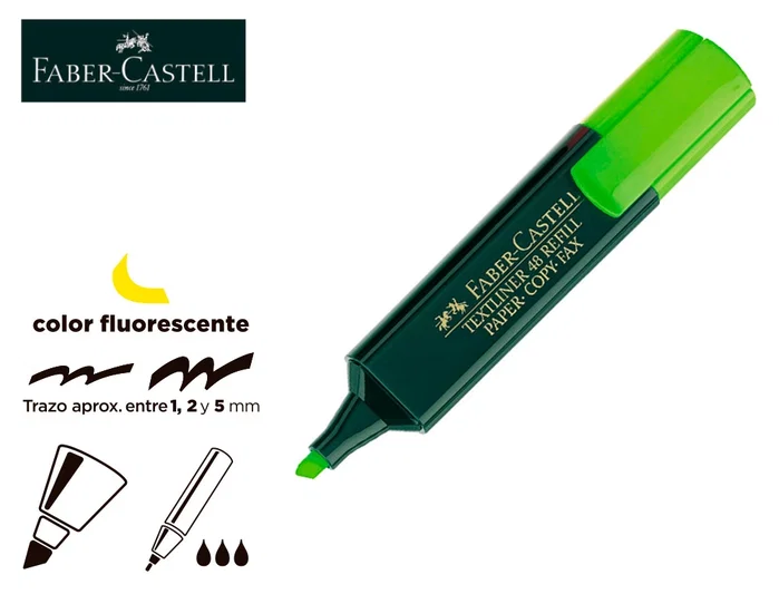 Faber Castell Textliner 48 Marcador Fluorescente Verde (Set de 10)