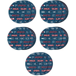 Bosch EXPERT O780 Juego de Discos de Lijado de Lámina, 150 mm, 55 piezas