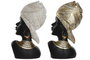 DKD Home Decor Figura de Resina Africana Arami Surtido de 2 Unidades