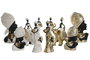 DKD Home Decor Figura de Resina Africana Arami Surtido de 2 Unidades