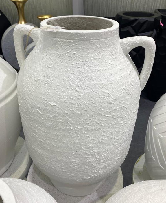 DKD Home Decor Tinaja Romantico Blanco Fibra de Vidrio 41 x 60 x 39 cm