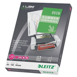 LEITZ Fundas para plastificar A4 Brillantes 125 micras