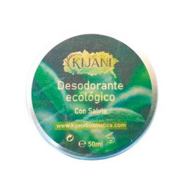 KIJANI Desodorante Salvia Crema 50ml - Natural, Sin Aluminio, Protección 24 Horas