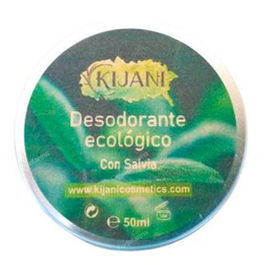 KIJANI Desodorante Salvia Crema 50ml - Natural, Sin Aluminio, Protección 24 Horas
