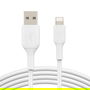 Belkin CAA001BT2MWH Cable USB-A a Lightning 2 metros Blanco - Compatible con iPhone, iPad, Carga y Sincronización