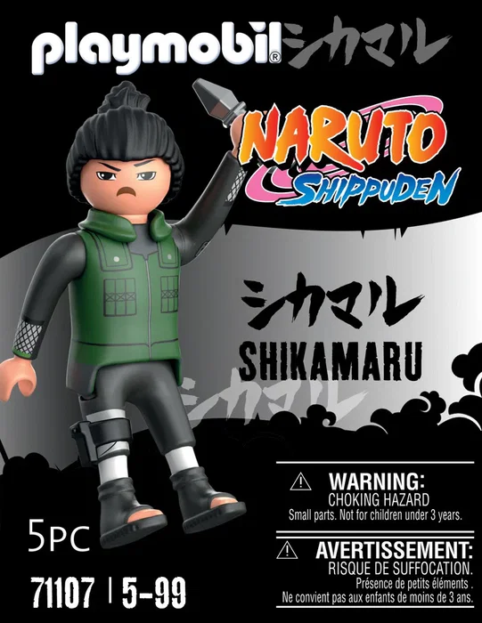 Playmobil 71107 Figura de Juguete Naruto Shippuden - Shikamaru, Personaje de Anime, Edad Recomendada 5 Años, Multicolor