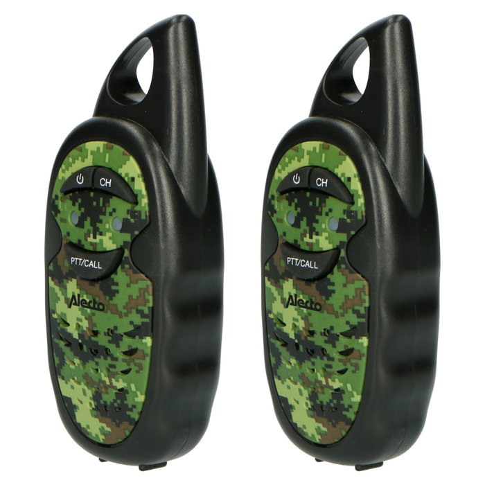 Alecto FR-05CAMO Set de 2 Walkie-Talkies para Niños, Camuflaje, 3 km de alcance