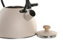 DKD Home Decor Chinalight 2025 Tetera Beige Inox Rubberwood 19 x 20.5 x 22 cm Apto Vitrocerámica Inducción Gas (2 Unidades)