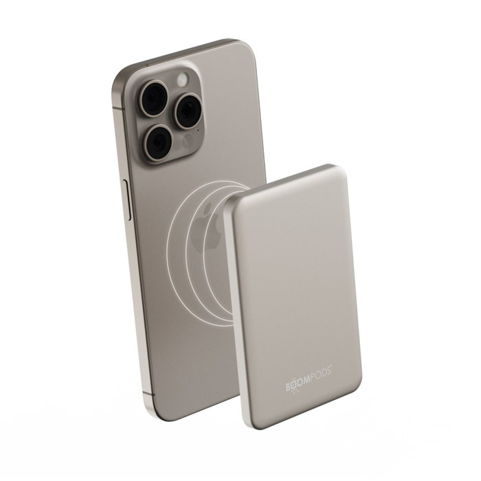 Boompods PowerSnap 5000mAh Titanium Magnetic Powerbank USB‑C PD 20W