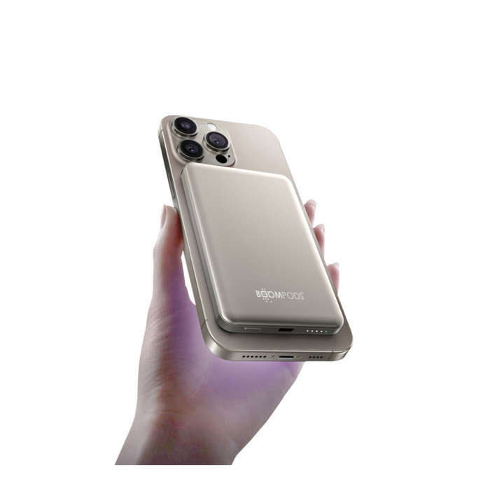 Boompods PowerSnap 5000mAh Titanium Magnetic Powerbank USB‑C PD 20W