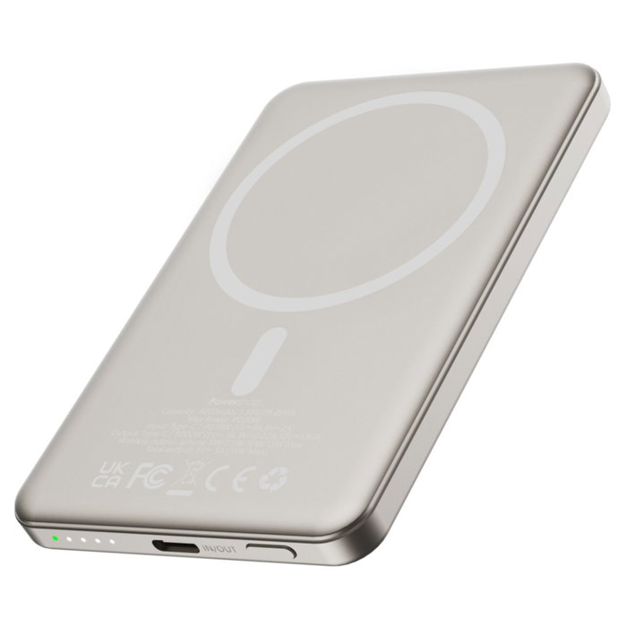 Boompods PowerSnap 5000mAh Titanium Magnetic Powerbank USB‑C PD 20W