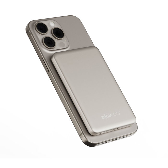 Boompods PowerSnap 5000mAh Titanium Magnetic Powerbank USB‑C PD 20W