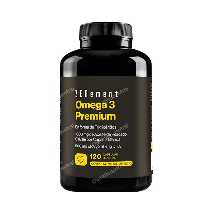 Zenement Omega 3 Premium 120 Cápsulas - 1000 mg Aceite de Pescado Salvaje con 500 mg EPA y 250 mg DHA Zenement Omega 3 Premium 120 Cápsulas - 1000 mg Aceite de Pescado Salvaje con 500 mg EPA y 250 mg DHA