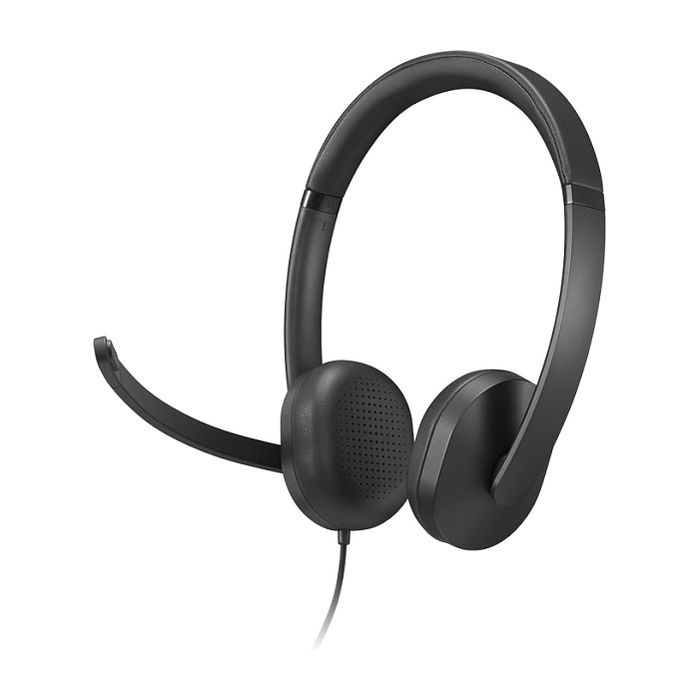 Lenovo Headset 5000 Auriculares VoIP Alámbricos USB-C con Botón para Microsoft Teams, Supraaural, Cancelación de Ruido, Oficina/Call Center