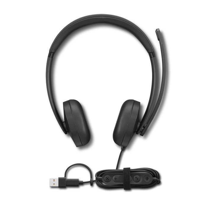 Lenovo VoIP Headset 5000 Auriculares USB Tipo C Negro