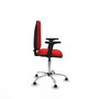 PIQUERAS Y CRESPO Silla de oficina Aýna Roja con Brazos 2D y Base Cromada