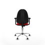 PIQUERAS Y CRESPO Silla de oficina Aýna Roja con Brazos 2D y Base Cromada