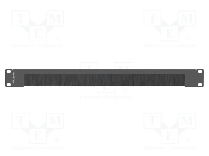 Lanberg Panel pasacables con cepillo 1U negro (AK-1103-B) para 19 pulgadas