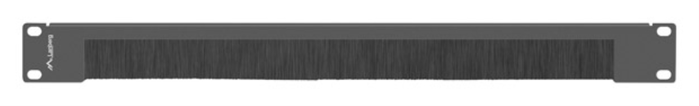Lanberg AK-1103-B Panel pasacables con cepillo 1U Negro