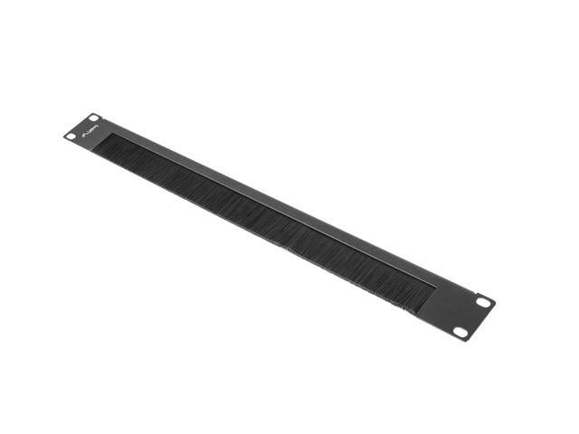 Lanberg AK-1103-B Panel pasacables con cepillo 1U Negro