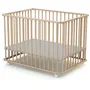 Webaby Parque Plegable Rectangular Cali 70 x 100 cm Haya Cruda Hasta 24 Meses