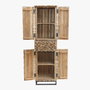 DKD Home Decor Armario Colección Cubic Teca Reciclada 45 x 180 x 50 cm