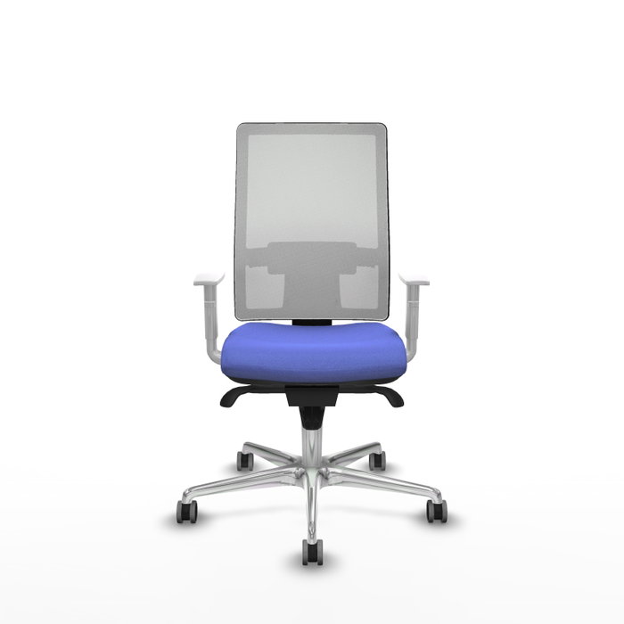 PIQUERAS Y CRESPO Silla de oficina Horna con mecanismo Sincro, Azul claro y Blanco