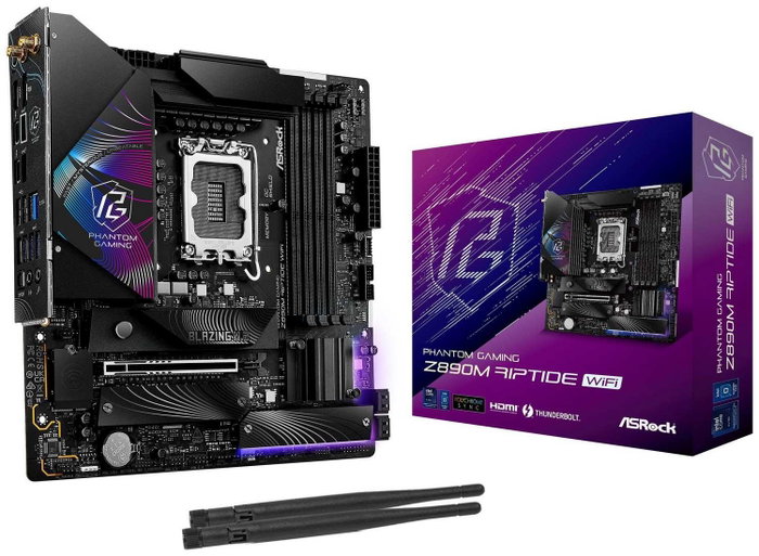 ASRock Phantom Gaming Z890M Riptide WiFi DDR5 micro ATX
