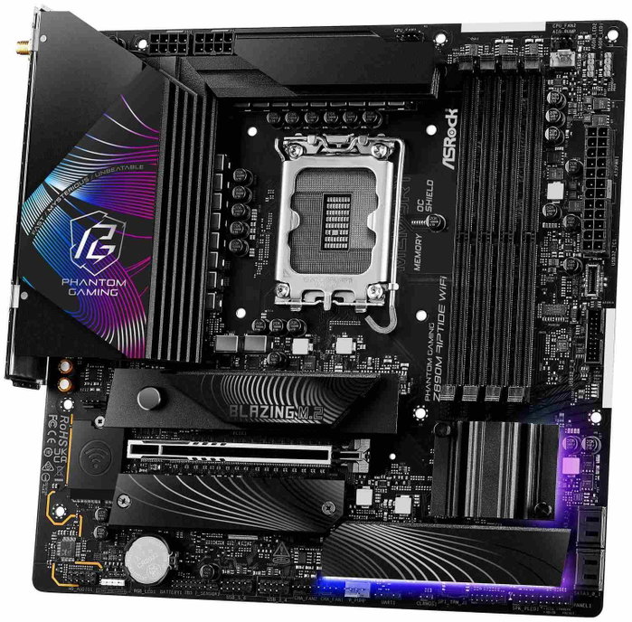 ASRock Phantom Gaming Z890M Riptide WiFi DDR5 micro ATX