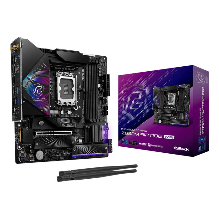 ASRock Phantom Gaming Z890M Riptide WiFi DDR5 micro ATX