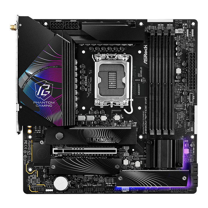 ASRock Z890M Phantom Gaming Riptide Wifi DDR5 Intel LGA 1851 Core Ultra Wi-Fi 6E (802.11ax) ASRock Z890M Phantom Gaming Riptide Wifi DDR5 Intel LGA 1851 Core Ultra Wi-Fi 6E (802.11ax)