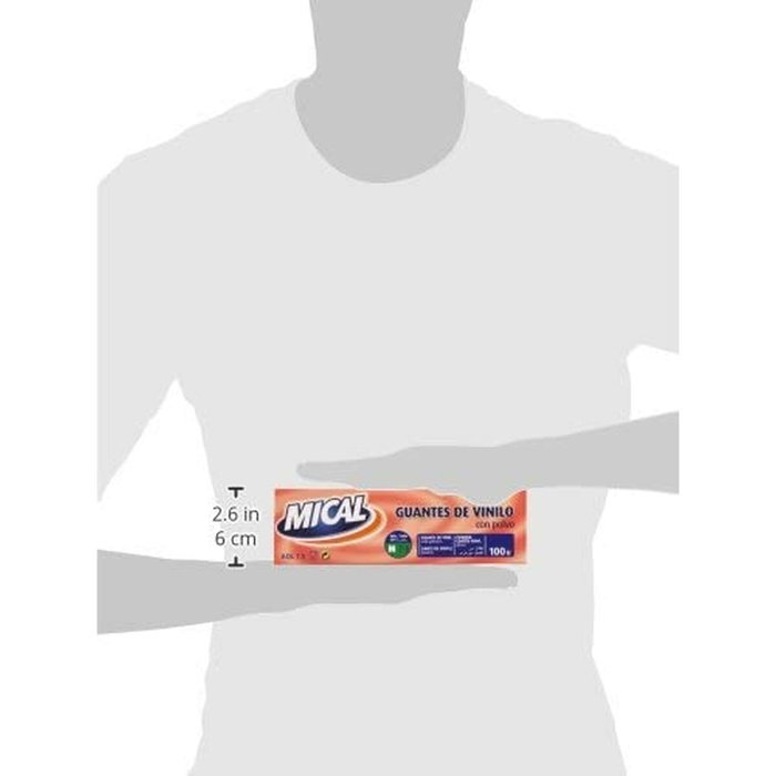Guantes Desechables Mical VINILO TALLA M M (100 Unidades)