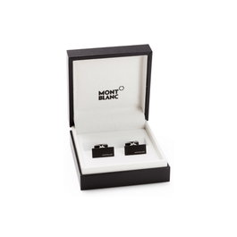 Montblanc MB114761 Gemelos Rectangulares en Acero Inoxidable Negro