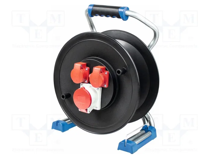 AS SCHWABE Devanador para cable con 3 tomas y base Schuko AS SCHWABE Devanador para cable con 3 tomas y base Schuko