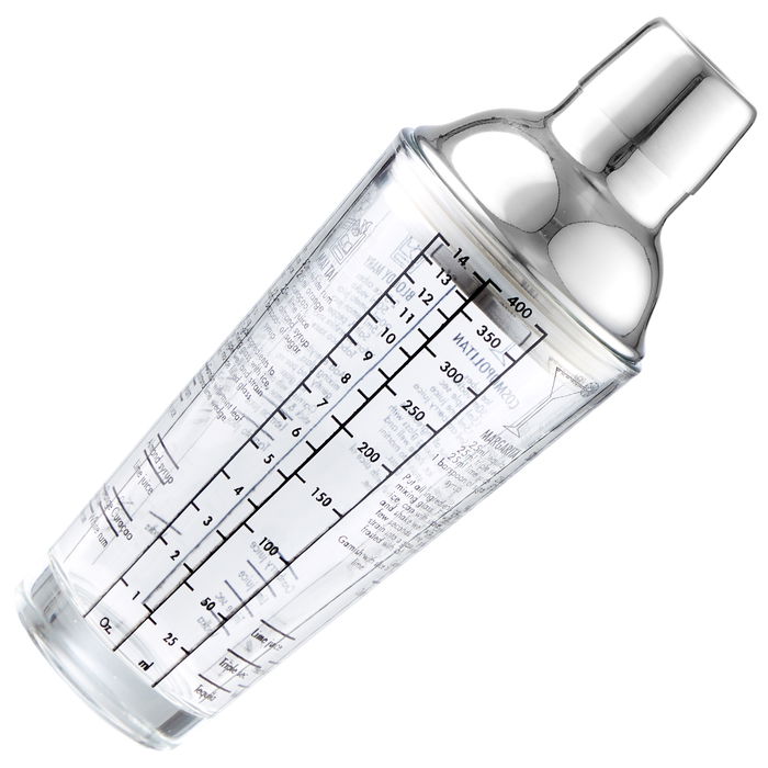 Day Coctelera de Cristal con Tapa de Acero Inoxidable 400 Ml con Recetas