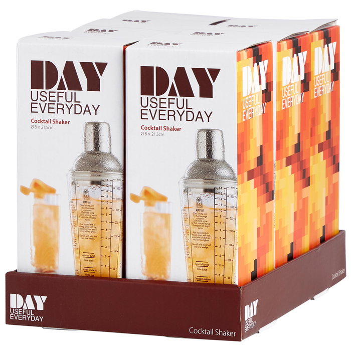 Day Coctelera de Cristal con Tapa de Acero Inoxidable 400 Ml con Recetas