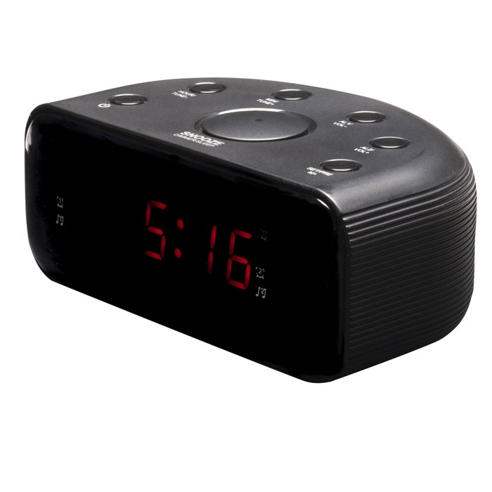 Denver CR-430 Radiodespertador con Radio FM y Pantalla LED Negro