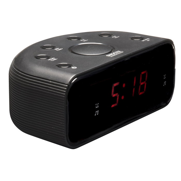 Denver CR-430 Radiodespertador con Radio FM y Pantalla LED Negro