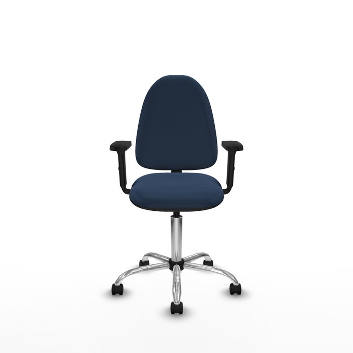 PIQUERAS Y CRESPO Silla de oficina Aýna Azul marino con Brazos 2D