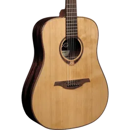 LAG Guitarra Acústica Dreadnought Tramontane 118 - Tapa de Cedro Rojo Macizo, Fondo y Laterales Khaya, Acabado Natural Brillante